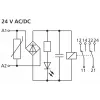 METZ CONNECT 11061913 sąsajos relės modulis, 24 V AC ritė, 1 perjungiamasis kontaktas, 6 A, baltas