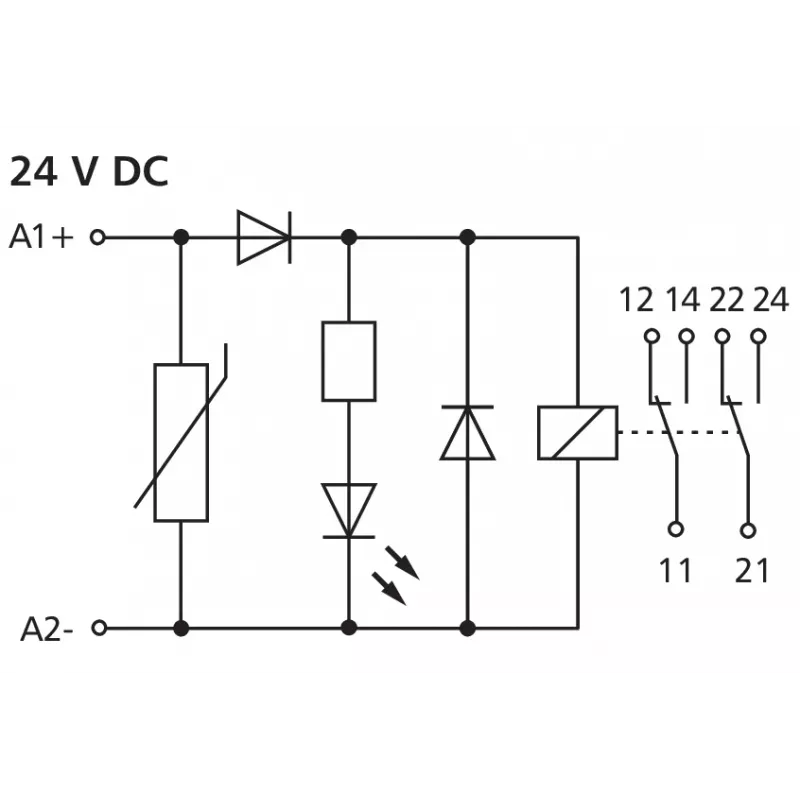METZ CONNECT KRA-M8/21-21 24DC sujungimo modulis (11061925)