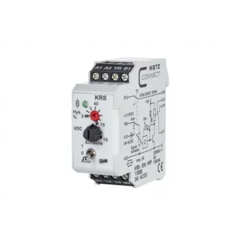 METZ CONNECT 110666 galios relė, balta, DPDT, 24V DC, 8A, PCB montavimas