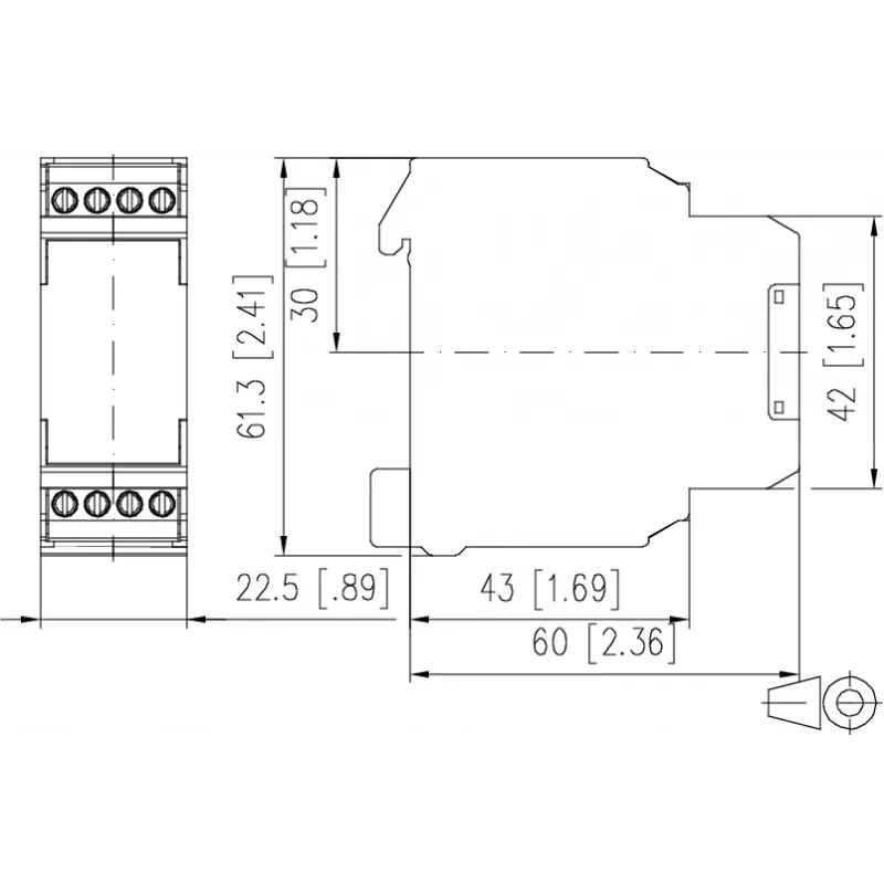 METZ CONNECT 110666 galios relė, balta, DPDT, 24V DC, 8A, PCB montavimas