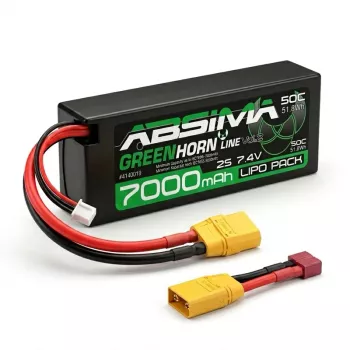 Absima Greenhorn LiPo akumuliatorius 2S 7.4V 7000mAh 50C Hardcase XT90