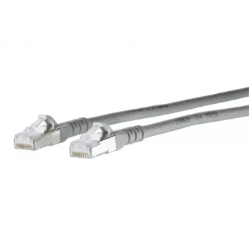 METZ CONNECT 1308450A33-E Cat.6A S/FTP tinklo kabelis, 10G, AWG26, pilkas, 0,25 m