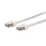 METZ CONNECT Ultraflex500 CAT 6 S/FTP komutacinis kabelis, RJ-45 vyriškas į RJ-45 vyrišką, 1,0 m, baltas, be halogenų 13084V1088-E