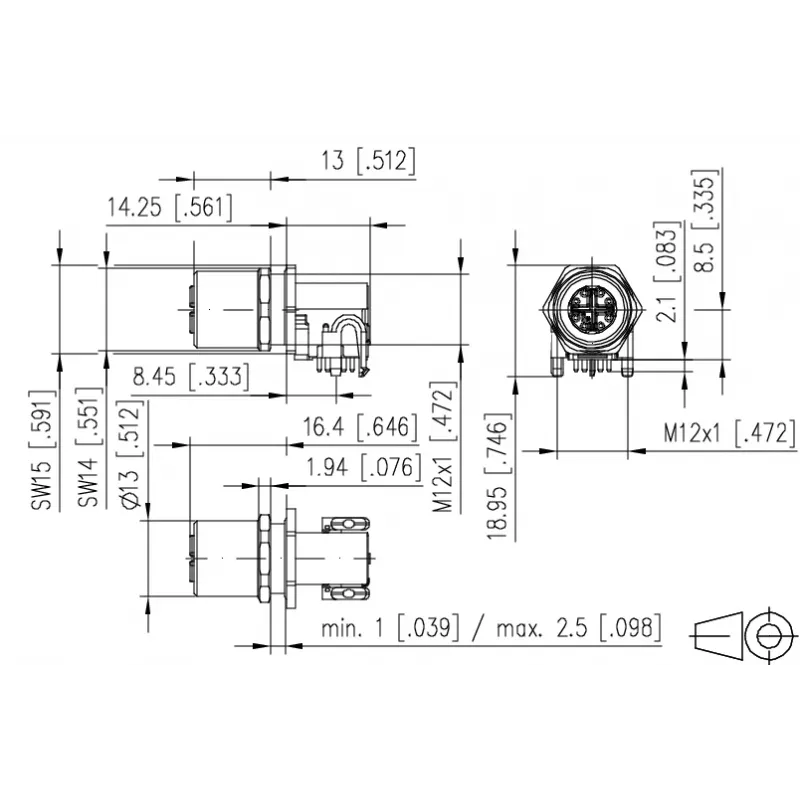 METZ Connect MMT471A315 8 polių PCB gnybtų blokas, 3,5 mm žingsnis, varžtinis sujungimas, žalias