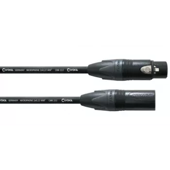 Cordial CPM 3 FM XLR mikrofono kabelis, 3 m, juodas, 11037