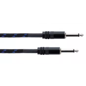 Cordial 14770 Mono Jack Garso Kabelis 6,3mm TS - 6,3mm TS 5m Juodas/Mėlynas Tekstilinis