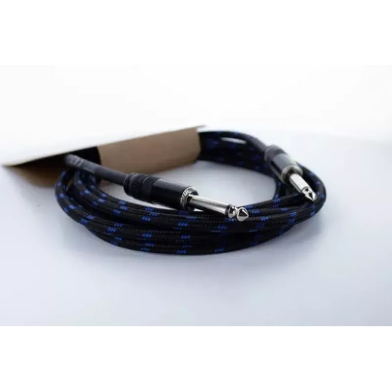 Cordial 14770 Mono Jack Garso Kabelis 6,3mm TS - 6,3mm TS 5m Juodas/Mėlynas Tekstilinis