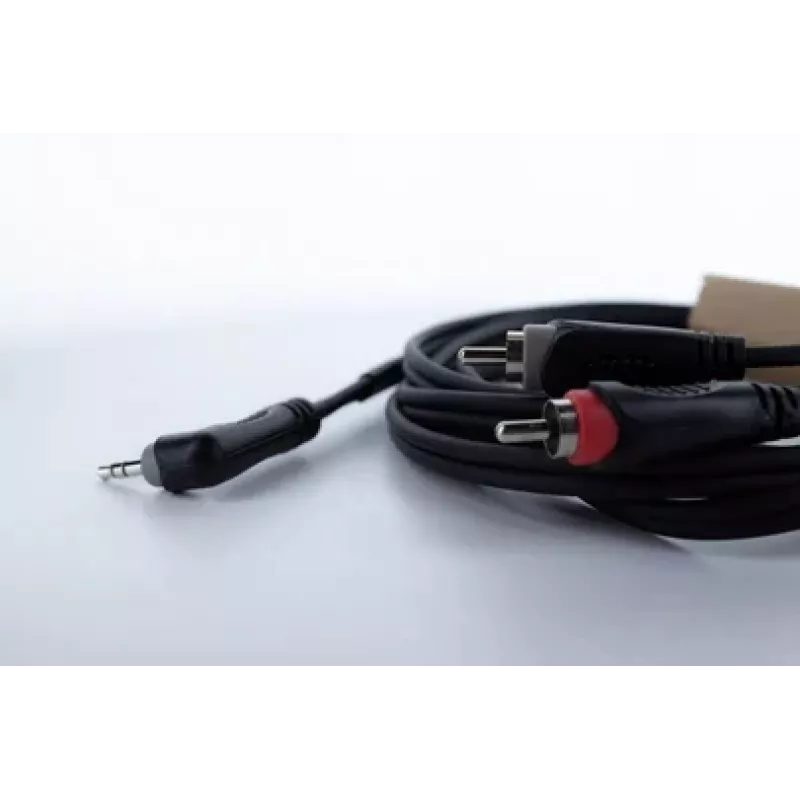 Cordial 14860 3,5 mm jack – 2x RCA audio Y adapterio kabelis, 3 m, juodas