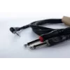 Cordial 14869 garso Y-adapterio kabelis 3,5 mm stereo lizdas į 2x 6,3 mm mono lizdą, 5 m, juodas