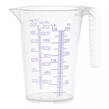 Pressol 07 060 matavimo indas 0,25 L PP permatomas su snapeliu ir rankena