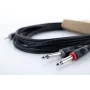 Cordial 14863 garso Y-adapterio kabelis, 3,5 mm TRS lizdas į 2x XLR male, 0,3 m, PVC, juodas