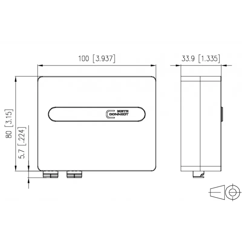 METZ OpDAT ADT VIK 2xLC-D OM4 optinio tinklo lizdas, Pure White RAL 9010, 1501107H02HC