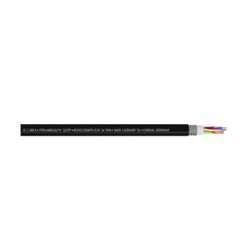 Cordial 15554 CAT 5e S/UTP tinklo kabelis, RJ45, 0,3 m, juodas, PUR apvalkalas