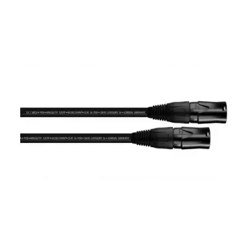 Cordial 15554 CAT 5e S/UTP tinklo kabelis, RJ45, 0,3 m, juodas, PUR apvalkalas