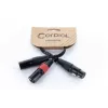 Cordial EY 0,3 m XLR Y-adapterio kabelis - 1x XLR lizdas į 2x XLR kištukus, juodas 14880