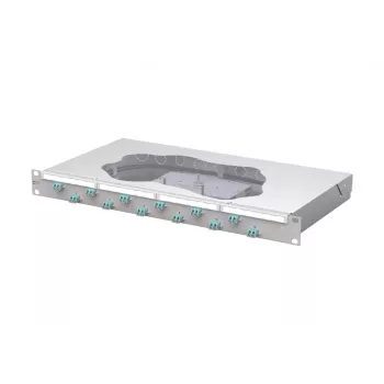 METZ CONNECT OpDAT fix Splice Patch Panel 12xLC-D OM3, 1U, 24 Fiber, šviesiai pilka 1504557712-F