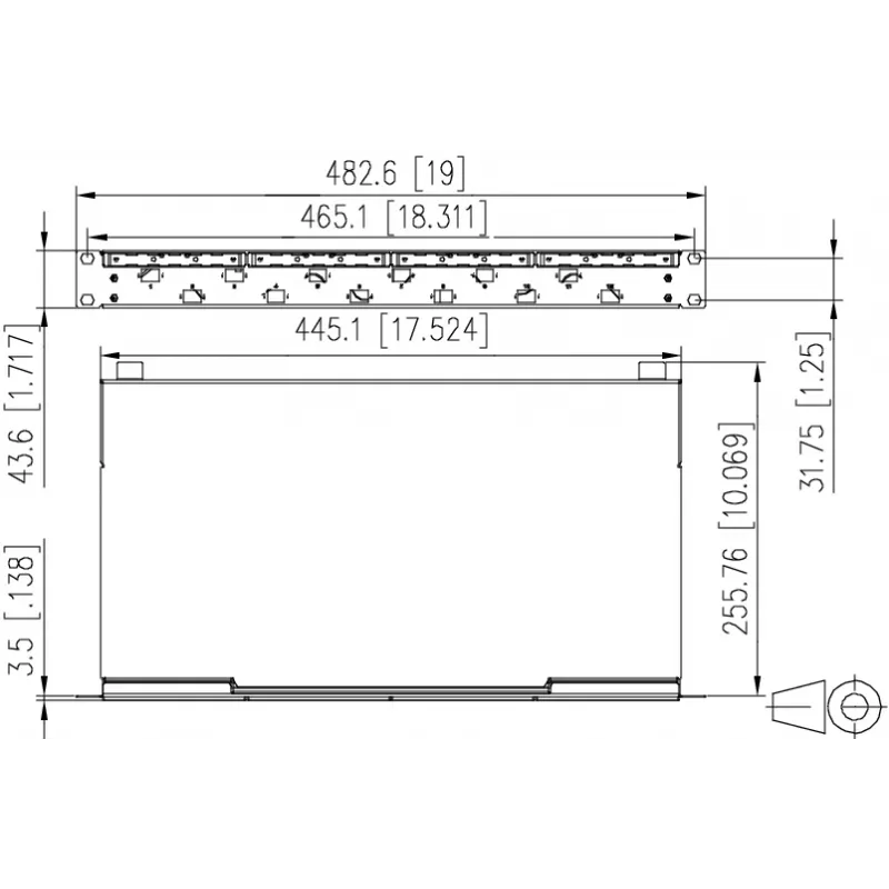 METZ CONNECT OpDAT fix Splice Patch Panel 12xLC-D OM3, 1U, 24 Fiber, šviesiai pilka 1504557712-F