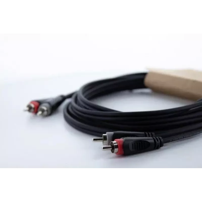 Cordial 14835 RCA audio kabelis 1m juodas Twin PVC