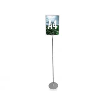 LMG PLSTA4-SI A4 sidabrinis posterio stendas su atsegamu rėmeliu