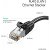 Flexline FL31-39485 Cat.7 S/FTP PUR tinklo kabelis, RJ45, 30m, juodas