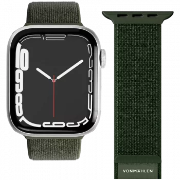 VONMÄHLEN Fitness Loop 2 išmaniojo laikrodžio apyrankė, skirta Apple Watch 44mm, 45mm, 49mm - alyvuogių spalvos