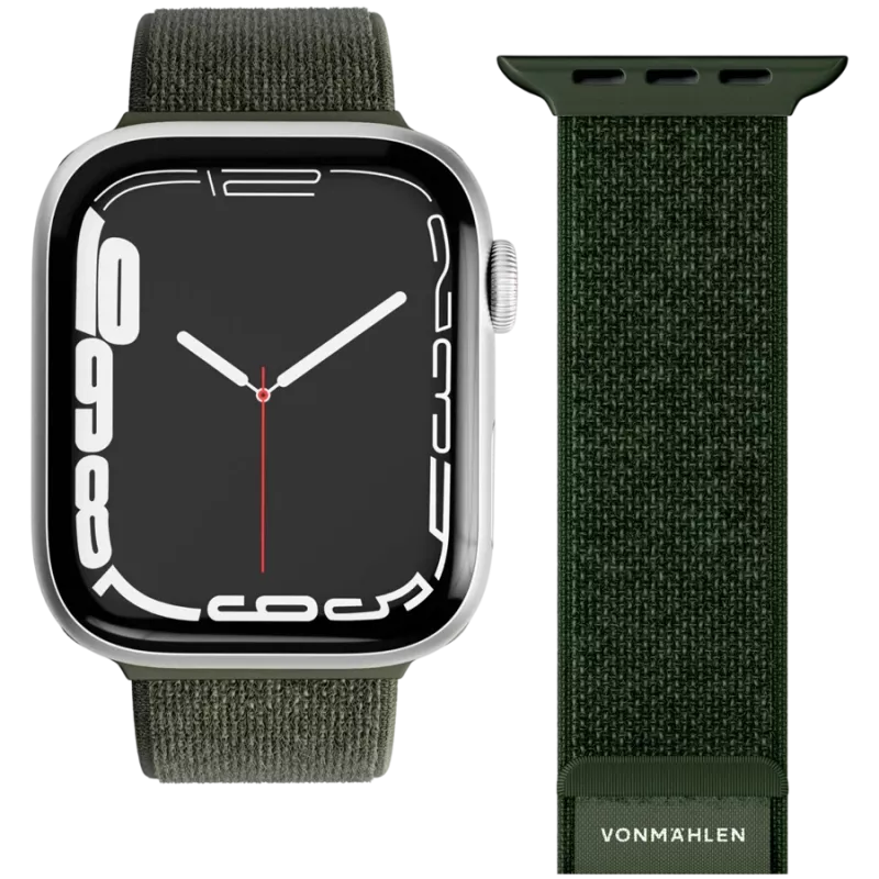 VONMÄHLEN Fitness Loop 2 išmaniojo laikrodžio apyrankė, skirta Apple Watch 44mm, 45mm, 49mm - alyvuogių spalvos