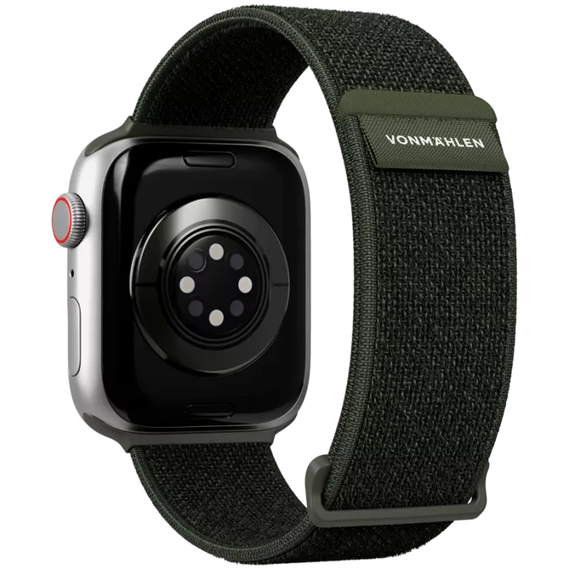 VONMÄHLEN Fitness Loop 2 išmaniojo laikrodžio apyrankė, skirta Apple Watch 44mm, 45mm, 49mm - alyvuogių spalvos