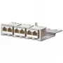 METZCONNECT BTR E-DATmodul 6x88 1U CAT6 patch panelis su 6 ekranuotais RJ45 moduliais, integruotu kabelių valdymu ir įtempimo mažinimu 130922-03-E