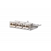METZCONNECT BTR E-DATmodul 6x88 1U CAT6 patch panelis su 6 ekranuotais RJ45 moduliais, integruotu kabelių valdymu ir įtempimo mažinimu 130922-03-E