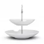 FIFTYEIGHT PRODUCTS BHS FIFTYEIGHT Food-Tempel 2 pakopų gili lėkštė su įkandimu (T023501) – 2 dalių porceliano dubenų rinkinys, 500 ml, baltas