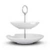 FIFTYEIGHT PRODUCTS BHS FIFTYEIGHT Food-Tempel 2 pakopų gili lėkštė su įkandimu (T023501) – 2 dalių porceliano dubenų rinkinys, 500 ml, baltas