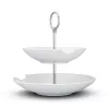FIFTYEIGHT PRODUCTS BHS FIFTYEIGHT Food-Tempel 2 pakopų gili lėkštė su įkandimu (T023501) – 2 dalių porceliano dubenų rinkinys, 500 ml, baltas