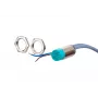 METZ CONNECT Indukcinis artumo jutiklis 2 laidų DC M12 įleidžiamas NO 2 mm IP67 kabelis 2 m 110149
