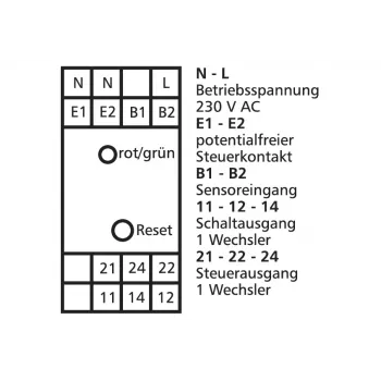 METZ CONNECT DRIW-E16 galios relė 4PDT 16A 24V DC juoda-balta 1101500522