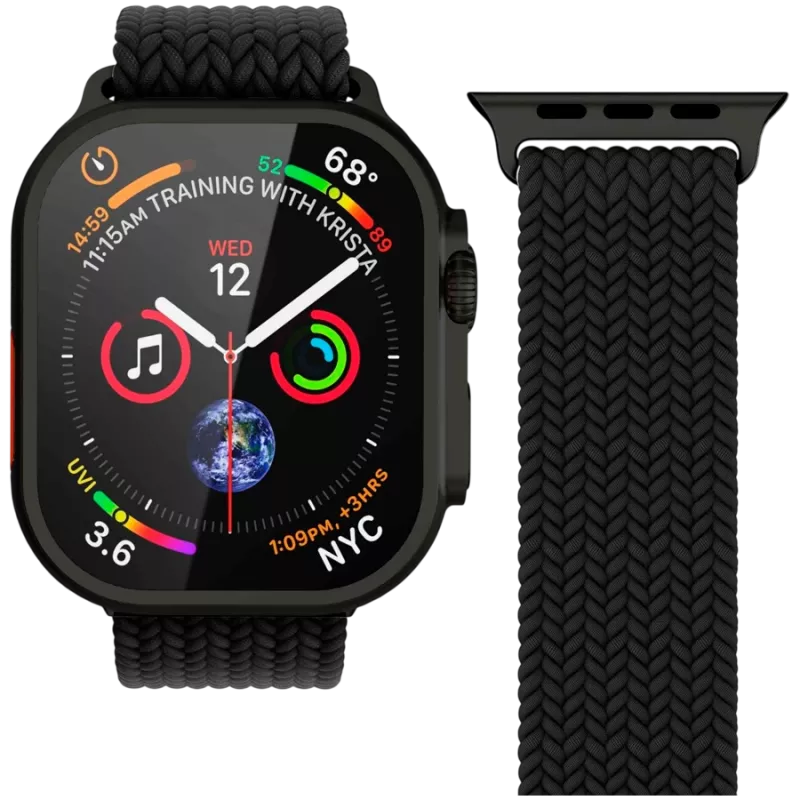 VONMÄHLEN Woven Loop 40, 41, 42mm Vienas dydis, Visiškai juodas