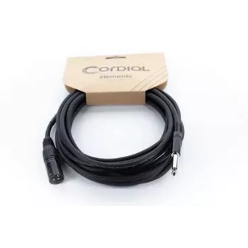 Cordial EM 5 MP XLR į 6,3 mm mono jack garso kabelis, 5 m, juodas, 14753