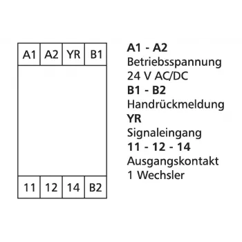 METZ Connect slenksčio jungiklis 24 V AC/DC, 1 perjungimo kontaktas, DIN bėgelis, 17,5 mm, 11066670