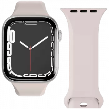 VONMÄHLEN Classic Band 2 odinis laikrodis Apple Watch 40/41/42mm, kreminės spalvos pilno grūdo odinis dirželis