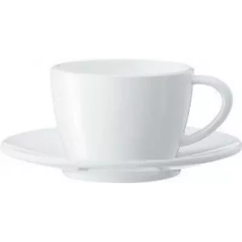 JURA Cappuccino puodelių rinkinys, 2 porceliano puodeliai ir lėkštelės, 180 ml, balti 66501