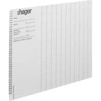 HAGER ZZ90B žymėjimo lapai Legrand Mosaic moduliams, A4, balti, 10 vnt. pakuotė