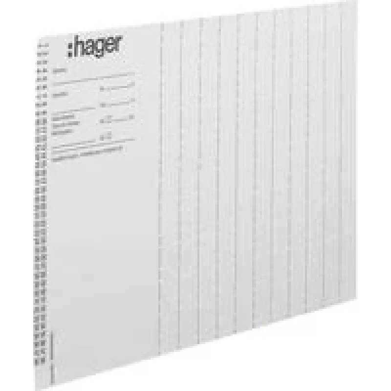 HAGER ZZ90B žymėjimo lapai Legrand Mosaic moduliams, A4, balti, 10 vnt. pakuotė