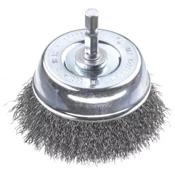 kwb puodelio šepetys - susuktas mazgas - 0,3 mm - 6 mm - 7,5 cm - metalas - akmuo - metalas (606330)