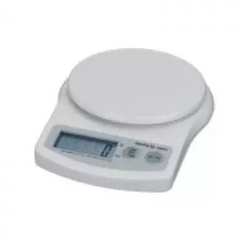 MAULalpha skaitmeninės laiškų svarstyklės 5 kg, sidabrinės, g/oz, vieno mygtuko, maitinamos baterijomis 1645002