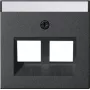 Gira System 55 dangtelis moduliniam lizdui 30° 2 vietų antracitas 264028