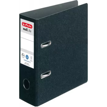 HERLITZ svirtinė segtuvų dėžė DIN A5, vertikali, 75 mm nugarėlė, juoda 5175807