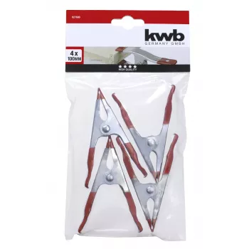 kwb 927600 klijavimo spaustukai, lakštinis plienas, 4 dalių rinkinys, 100 x 35 mm