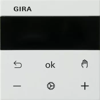 Gira RTR BT System rws 539427 patalpų temperatūros reguliatorius, blizgus grynas baltas
