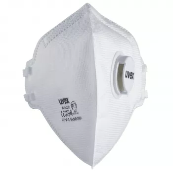 uvex silv-Air classic 3310 FFP3 respiratorinė kaukė - balta, tekstilinė galvos juosta, PP nosies spaustukas, 1 vnt. 8763310