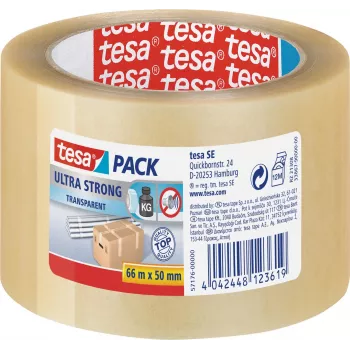 TESA ultra strong 66 m PVC permatoma pakavimo juosta (57176)