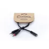 Cordial 14889 audio Y-adapterio kabelis 3,5 mm stereo jack moteriška – 2x RCA moteriška, 0,3 m, juodas PVC dvigubas kabelis